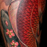 Koi Fisch Tattoo Wade