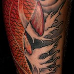 Koi Fisch Tattoo Wade